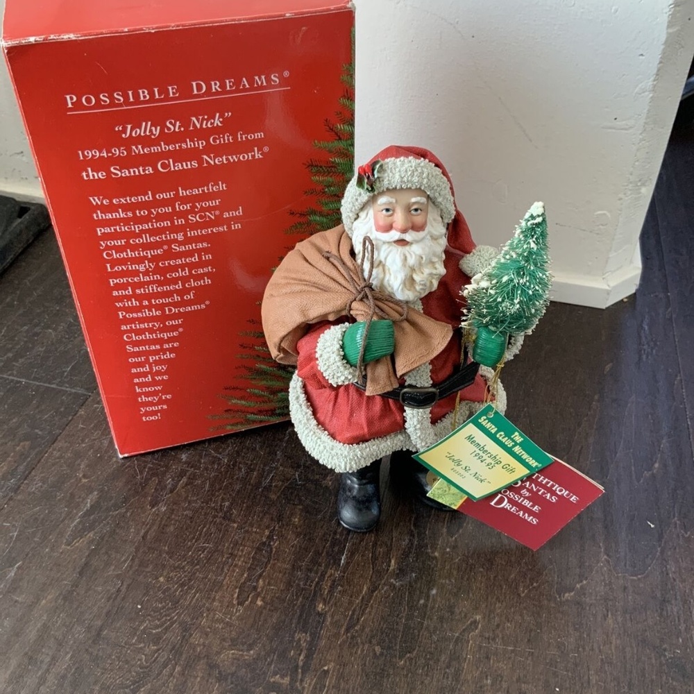 Clothique Original Possible Dreams Jolly St. Nick 1994-95 Membership gift w/box.